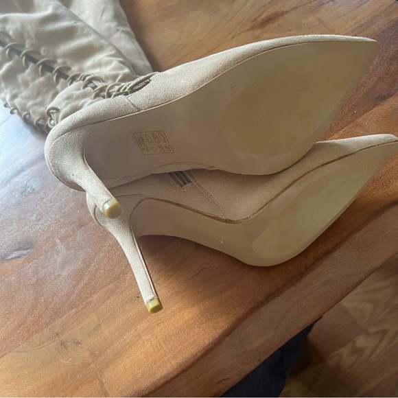 Cape Robbin Womens Suede Side Lace Up Over The Knee High Heel Boots size 8 - Picture 8 of 12